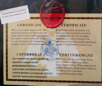 Certyfikat Ikony