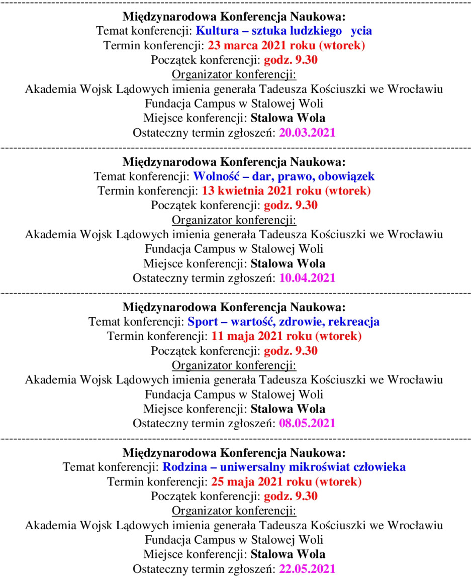 Konferencje część II